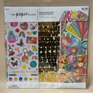 The Paper Studio Dreamy Disco Dayz Paper Crafting Scrapbook 13 Piece Kit